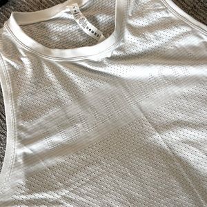 Perforated Lululemon tank.